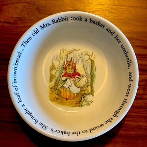 Wedgwood Beatrix Potter, Peter Rabbit Cereal Bowl.